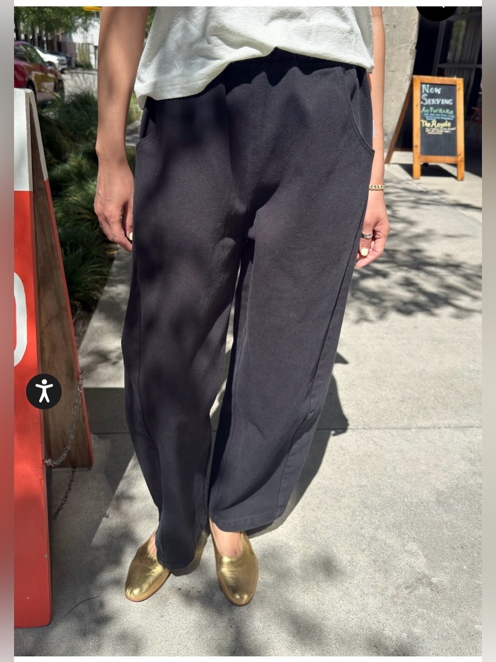 LE BON SHOPPE Arc Pant - Black Canvas Size M